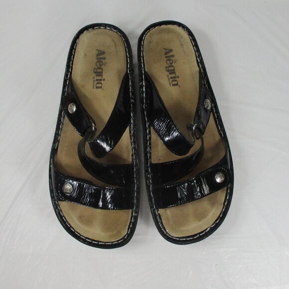 ALEGRIA Ven Black Sandals Size 38 - Picture 2 of 7